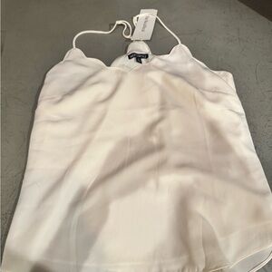 White Silk Camisole Top
